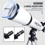 80mm Refracting Telescope with Essential Accessories