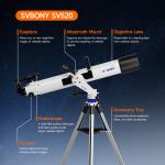 SVBONY 90mm Refractor Telescope for Beginners