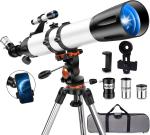 High-Powered 90mm Refractor Telescope for Beginners