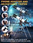 High-Powered 90mm Refractor Telescope for Beginners