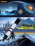 High-Powered 90mm Refractor Telescope for Beginners