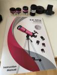 UncleHu Pink Refractor Telescope with Tripod & Accessories