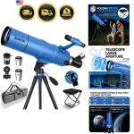 High-Power 90mm Aperture Refractor Telescope for Adults