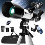 YUANZIMOO 70mm Refractor Telescope with Tripod & Adapter