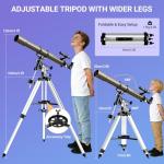 NACATIN 90mm EQ Refractor Telescope with Phone Adapter