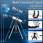 Beginner's 90mm High-Powered Refractor Telescope