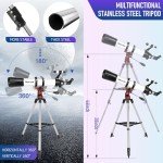 High-Powered 90mm Beginner Telescope with Accessories