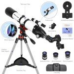 High-Powered 90mm Beginner Telescope with Accessories