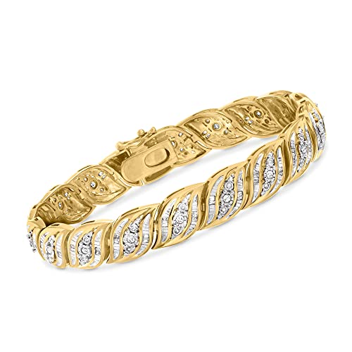 18kt Gold Over Sterling Diamond Bracelet, 1.00 ct