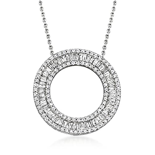 Ross-Simons Diamond Circle Pendant Necklace, 1.00 ct