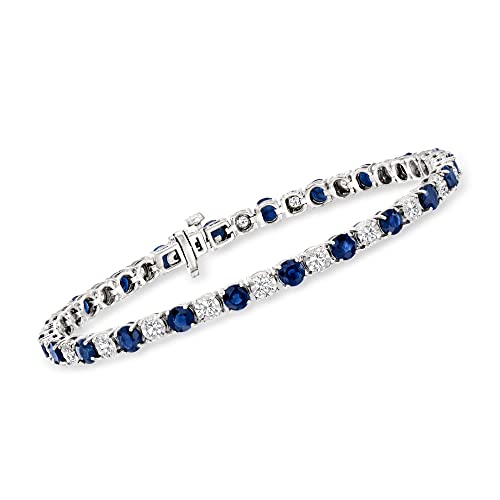 Ross-Simons Diamond Sapphire Tennis Bracelet - 7.50 ct