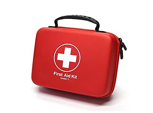 228pcs Compact Family First Aid Kit: Waterproof Case