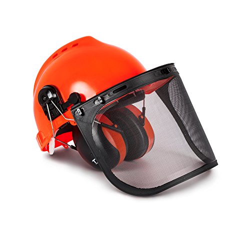 Forestry Safety Helmet with Hearing Protection System, Orange