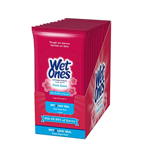 10 Packs of Fresh Scent Wet Ones Hand Wipes