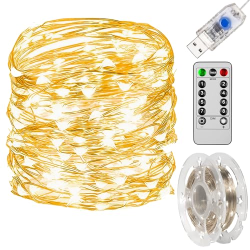66FT Waterproof USB Fairy String Lights with Remote
