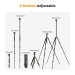 64''/162cm DSLR Tripod with 360 Panorama Ball Head