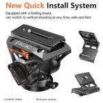 COMAN Fluid Head Tripod: 70.8 inch, Camera Monopod