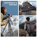 COMAN Fluid Head Tripod: 70.8 inch, Camera Monopod