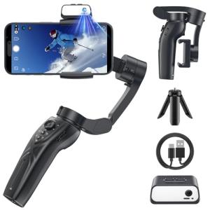 AI-Tracked 3-Axis Foldable Smartphone Gimbal Stabilizer