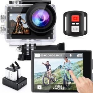 Ultra HD 4K Action Camera with External Microphone