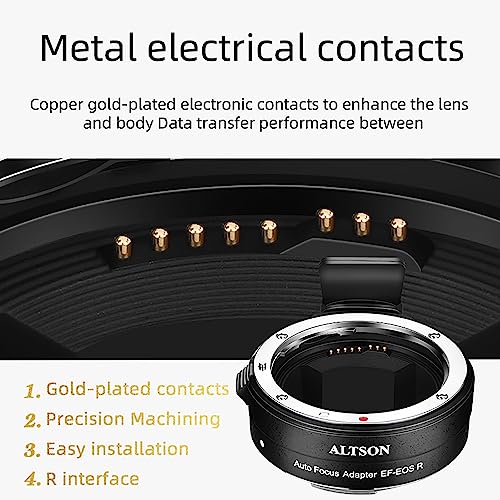 EF-EOS R Auto-Focus Lens Converter for Canon EOS R RP R3 R5 R50 R6 R7 R8 R10 Cameras
