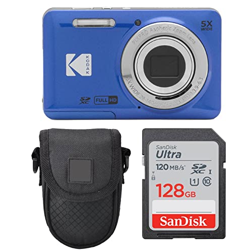 Kodak PIXPRO FZ55 Digital Camera Bundle - Blue