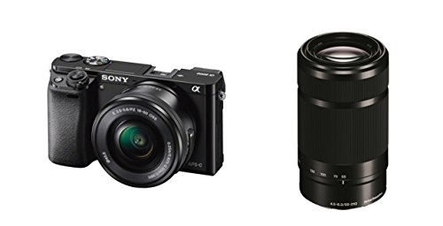 Sony a6000 Mirrorless Camera Bundle 16-50mm and 55-210mm Lens