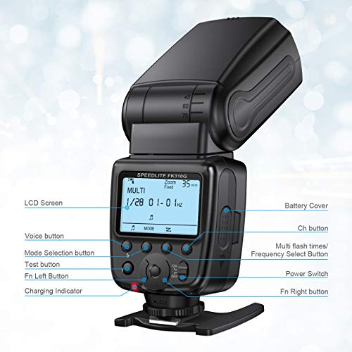 Powerextra LCD Flash Speedlite, Wireless Flash Trigger Kit