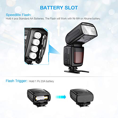 Powerextra LCD Flash Speedlite, Wireless Flash Trigger Kit