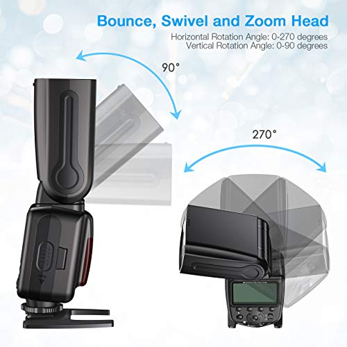 Powerextra LCD Flash Speedlite, Wireless Flash Trigger Kit