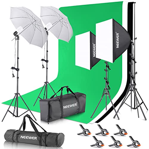 NEEWER Best Selling Photo Lighting Kit with Backdrops