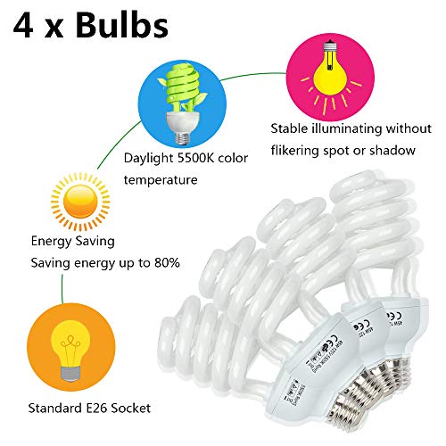 Kshioe 800W Lighting Kit with Backdrop Support
