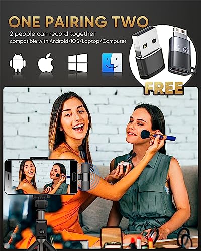Dual Wireless Lavalier Microphone for Video Recording
