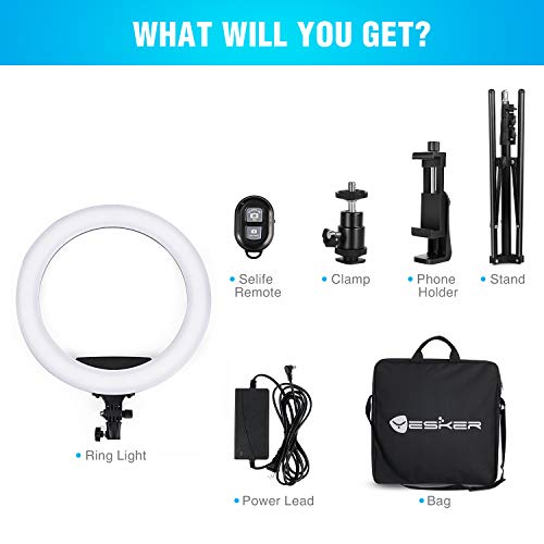 18 Inch LED Ringlight Kit with Tripod Stand