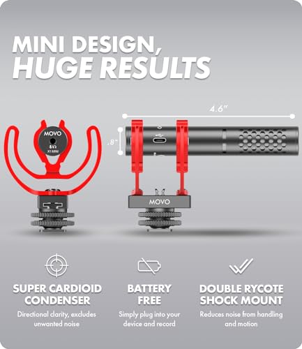 Movo X1 Mini Supercardioid Video Shotgun Microphone