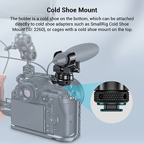 SmallRig Cold Shoe Microphone Holder with Silicone Absorption