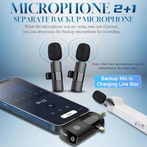 3-in-1 Wireless Lavalier Microphone for All Devices