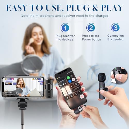 3-in-1 Wireless Lavalier Microphone for All Devices