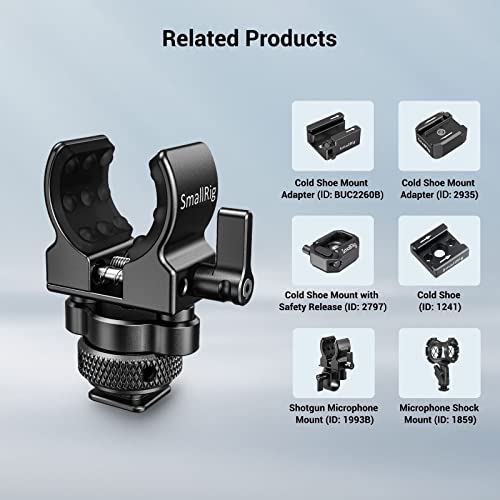 SmallRig Cold Shoe Microphone Holder with Silicone Absorption
