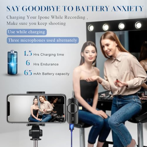 3-in-1 Wireless Lavalier Microphone for All Devices