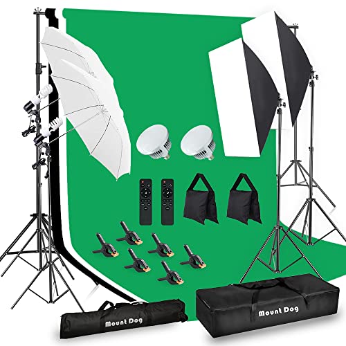 MOUNTDOG Photography Lighting Kit for Photo Video Shooting
