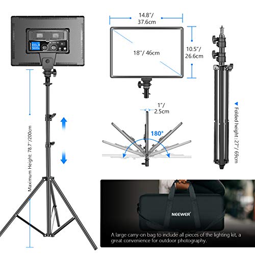Neewer 18" LED Video Light Kit, 2-Pack