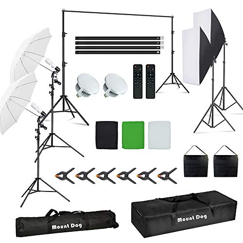 MOUNTDOG Photography Lighting Kit for Photo Video Shooting