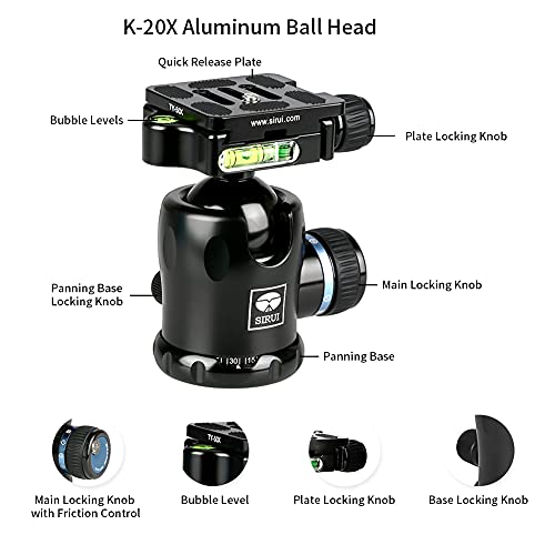 SIRUI AM-284 Camera Tripod with K20X Ball Head