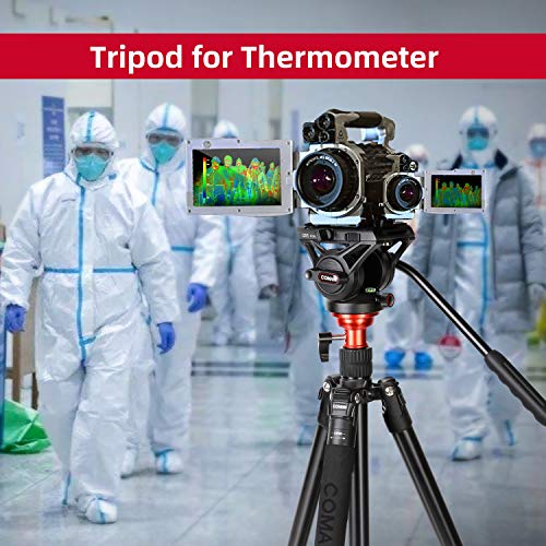 COMAN Fluid Head Tripod: 70.8 inch, Camera Monopod