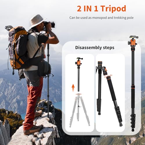 VICTIV 81" Camera Tripod: Heavy Duty & Professional