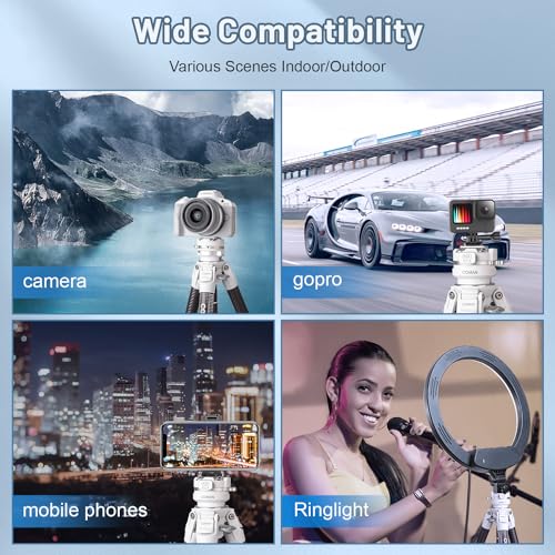 COMAN Portable Travel Camera Tripod, Compact Lightweight