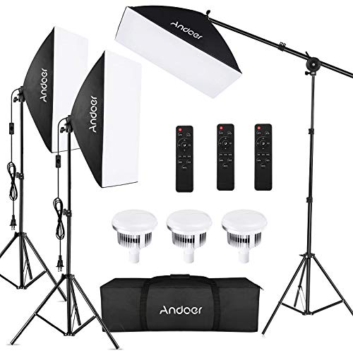 Andoer Softbox Photo Lighting Kit with Remote Control