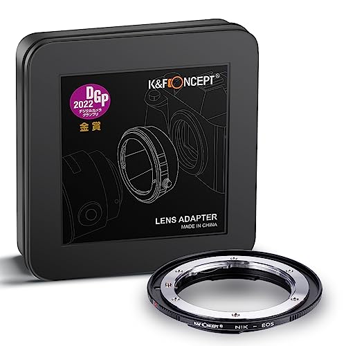 K&F Concept Lens Mount Adapter for Nikon Lens to Canon Cameras