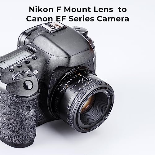 K&F Concept Lens Mount Adapter for Nikon Lens to Canon Cameras